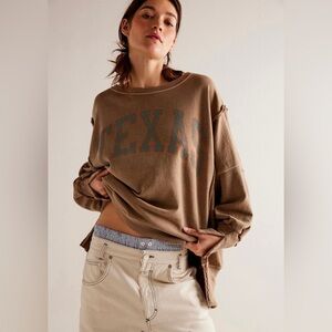 NWOT size Small Free People We The Free Graphic Camden Texas sweatshirt